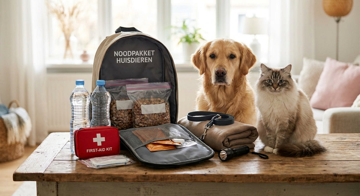 Noodpakket voor huisdieren tijdens noodsituaties